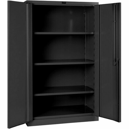 HALLOWELL DuraTough 21'' x 36'' x 60'' Gray Heavy-Duty 3-Shelf Storage Cabinet HW6SC6160-3CL 434H6S61603C